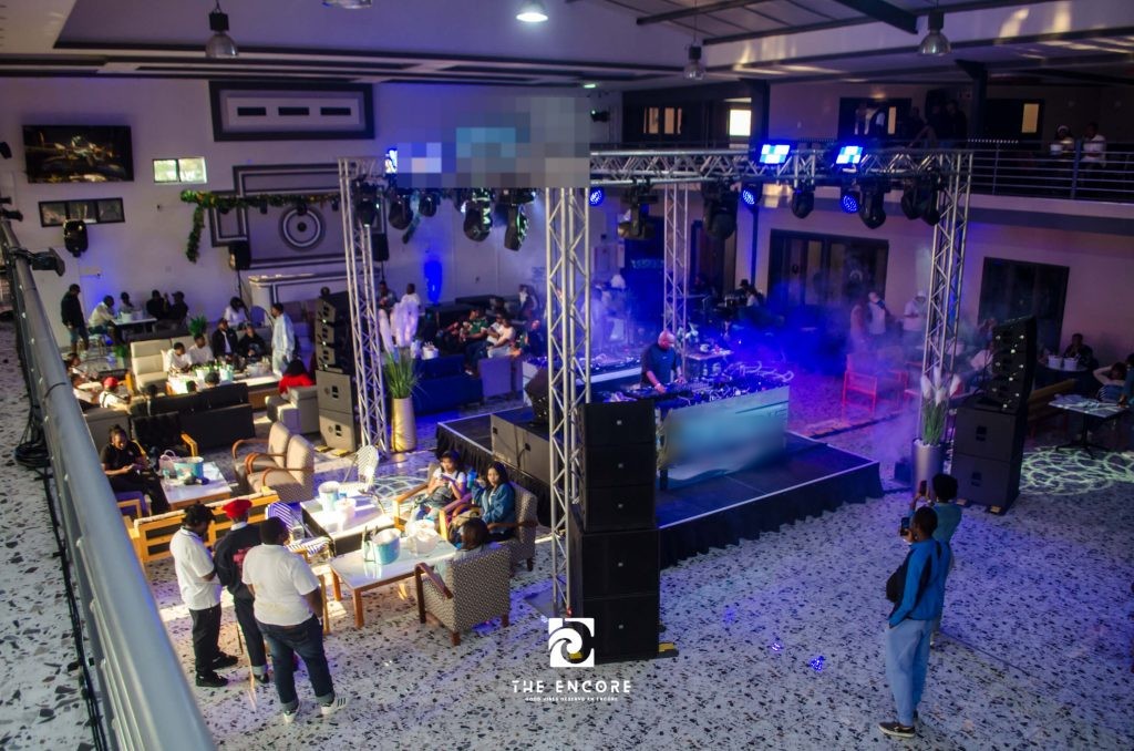 DJ stage and lighting at The Encore Midrand